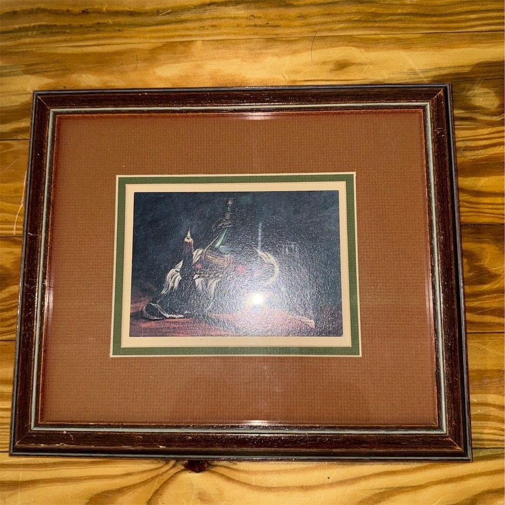 Vintage‎ Still Life Print Framed & Matted 14"x11" MYoung MCM